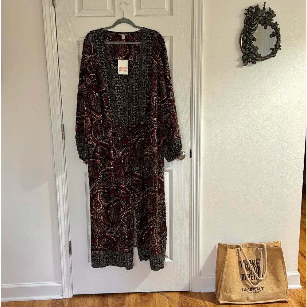 2X NWT! Knox Rose Night Sky pattern boho maxi dress